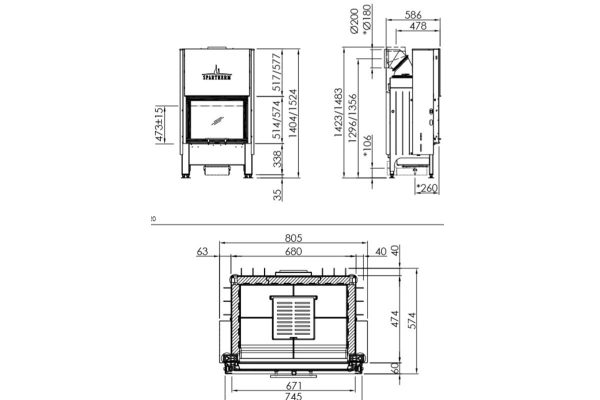Spartherm Linear Front 67x51 (vaste greep)-line_image spartherm-linear-front-67x51-vaste-greep-line_image